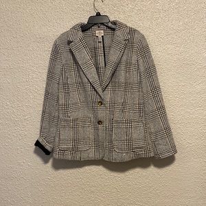 Plaid casual blazer